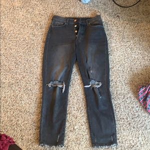 Black high waisted jeans